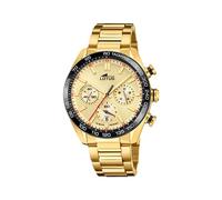 Lotus Herrenuhr Analog Edelstahl 316L Gold - Quarz Chronograph, Datum - Mineralglas, Wasserdicht 10 ATM - 18917/1 Special Prices