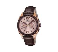Lotus Herrenuhr Analog Leder Braun - Quarz Chronograph, Datum - Mineralglas, Wasserdicht 5 ATM Elegant - 18217/2 Special Prices
