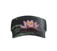 Lotus in The Rainstorm Sonnenhüte für Erwachsene, Sportmützen und Hüte mit Visier, perfekt für den täglichen Gebrauch im Freien, Schwarz