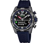 LOTUS Herrenuhr 20000/1 Connected D, Gehäuse aus Kohlefaser, Schwarz, Kautschukarmband, Blau, blau, Band