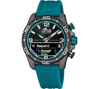 LOTUS Herrenuhr 20000/5 Connected D, Gehäuse aus Kohlefaser, Schwarz, Kautschukarmband, Blau, blau