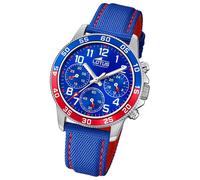 Lotus Jugend Kinderuhr Leder blaurot Lotus Junior Armbanduhr UL18581/4