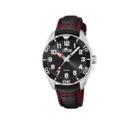 Lotus Jungen Uhr Analog aus Schwarzem Leder - Quarzwerk - Mineralglas hochresistent - 5 ATM wasserdicht - Klassisch 18861/2 - Junior Collection