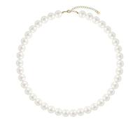 Lotus Karen 6mm Perle Frauen Perle Halskette Runde Simulierte Perlen Frauen Choker Halskette für Hochzeit Geburtstag Jubiläum Schmuck Geschenke für Mama Freunde Selbst