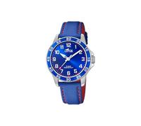 Lotus Kinder Uhr Analoge Leder Blau - Quarzwerk - Hochfestes Mineralglas - Wasserdicht 5 ATM - Klassisch 18787/5 - Junior Collection