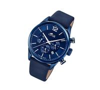 LOTUS Leder Herren Uhr 18681/1 Armbanduhr blau Analog Sport Khrono UL18681/1