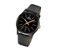 Lotus Leder/Textil Herren Uhr L18165/2 Armbanduhr schwarz Minimalist UL18165/2