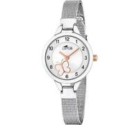 Lotus Analog Kinderuhr für Mädchen aus 316L Edelstahl Silberfarben - Quarzwerk - Hochresistentes Mineralglas - Wasserdicht 5 ATM 18862/1 - Mit Geschenkarmband - Junior Collection