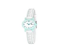 Lotus Mädchen Uhr Analoge aus Weißem Leder - Quarzwerk - Mineralglas Hochresistent - 5 ATM Wasserdicht - Klassisch - Special Prices 15766/7