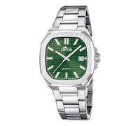 Lotus Men's Green Stainless Steel Watch Bracelet | Quartz-Uhr, Kalender, Mineralglas, hohe Widerstandsfähigkeit, wasserdicht 5 ATM, 19047/3, Square Series