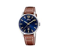 LOTUS Montre Pour Homme 18954/2 Classic Steel Boîtier en Acier Inoxydable Gris Bracelet en Cuir Marron