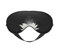 Lotus Schlafmaske mit Blumenmuster, Augenmaske zum Schlafen, voll verstellbarer Riemen, Augenabdeckungen für Damen/Herren