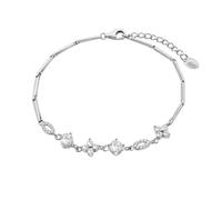 LOTUS SILVER Damenarmband Silber 925 LP3675-2/1 Buchstabe F - Elegantes, poliertes Armband mit feiner Verarbeitung - Ideal als Geschenk zum Geburtstag - Besondere Anlässe