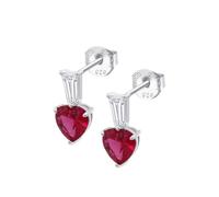 Lotus Silver PENDIENTE SRA.Corazon.Rojo
