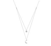LOTUS SILVER Kette mit Anhänger »Stern Halbmond/Mondsichel, Trendy, LP1680-1/4«, mit Zirkonia, silber