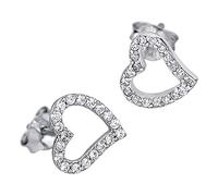 LOTUS Silver Herz Ohrstecker Ohrringe Zirkonia Damen 925 Silber JLP1519-4-1 Silber Ohrstecker