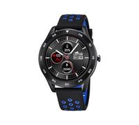 Lotus Smartime Herren Smartwatch Silikonarmband schwarz/blau, 1,3 Touchscreen, Durchmesser: 48 mm, Wasserdichtigkeit: 3ATM, 50013/B