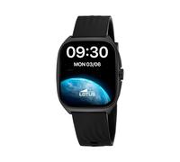 Lotus Smartwatch Unisex Silikon Schwarz - IP65 wasserdicht - KI-Sprachassistent, Musiksteuerung, Schritt- und Kalorienzähler, Telefon, Sport, Schlafmonitor 50212/1