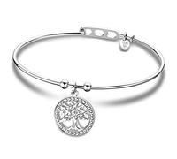 Lotus Style Armband Baum des Lebens für Damen aus Edelstahl in der Farbe Silber, Durchmesser 6,1 cm, LS2015-2/3