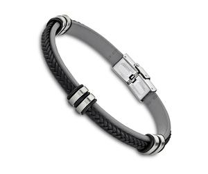 Lotus Style Armband Damen/Herren LS1829-2/4 Leder grau schwarz JLS1829-2-4