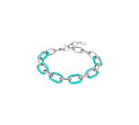 Lotus Style Armband für Damen aus Edelstahl in der Farbe Silber und Türkis, Durchmesser: 21,5 cm, LS2330-2/2