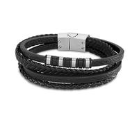 Lotus Style Herrenarmband LS2101/2/1 Edelstahl Leder schwarz