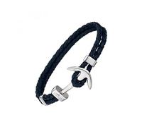 Lotus Style Armband LS1832-2/4 Edelstahl & Leder Silber/Dunkelblau 21,5 cm ohne Stein