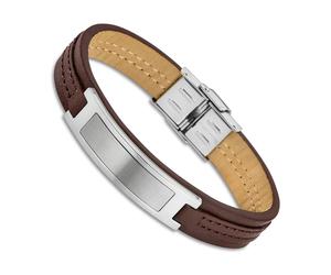 Lotus Style Armband Herren LS1808-2/1 Leder silber braun Schmuck JLS1808-2-1