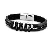 Lotus Style Armband Herren LS1838-2/1 Edelstahl Silber schwarz D1JLS1838-2-1