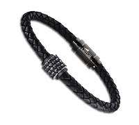 LOTUS Style Armband Herren LS1980-2/1 Leder/Edelstahl schwarz JLS1980-2-1