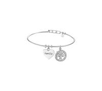 Lotus Style Armband Herz Family für Damen aus Edelstahl in der Farbe Silber, Durchmesser 6,5 cm, LS2036-2/3