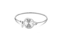 Lotus Style Armband Kleeblatt für Damen aus Edelstahl in der Farbe Silber, Durchmesser 6,5 cm, LS2014-2/1