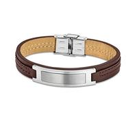 Lotus Style Armband Leder LS1808-2/1 Silber braun Herren Schmuck D3JLS1808-2-1 Leder, Edelstahl Armschmuck für den Mann