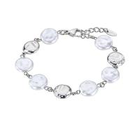 LOTUS Style Bliss LS2563-2/1 Damen-Armband aus versilbertem Stahl mit weißen Steinen, Karabinerverschluss - Ref. LS2563-2/1