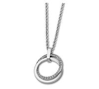 Lotus Style Damen Halskette LS1780/1/1, Edelstahl, Zirkonia, Silber, 50 cm