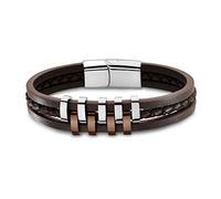 Lotus Style Edelstahl Armband LS1838-2/3 Herren Schmuck Silber braun D2JLS1838-2-3 EIN schönes Geschenk zu Weihnachten, Geburtstag, Valentinstag für den Mann