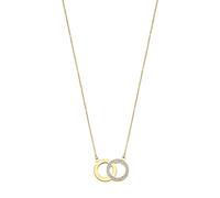 Kette mit Anhänger LOTUS "Essentials", gold (gelbgoldfarben, kristallweiß), Halsketten, Damen, Edelstahl, L: 45, mit Glasstein (24112665-0) gelbgoldfarben, kristallweiß