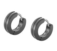 Lotus Style Herren Ohrringe Edelstahl Schwarz