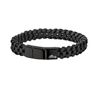 Lotus Armband Urban Man LS2094-2/1 – Herren Edelstahl und Leder, Schwarz, Ø 22,8 cm