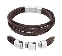 Lotus Armband Urban Man LS2051-2/1 Herren Edelstahl & Leder Silber/Braun 22 cm