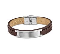 Lotus Style Leder Armband LS1808-2/1 Herren Schmuck Silber braun D2JLS1808-2-1 EIN schönes Geschenk zu Weihnachten, Geburtstag, Valentinstag für den Mann