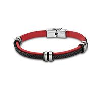 Lotus Style Leder Armband LS1829-2/3 Damen/Herren schwarz rot D2JLS1829-2-3 EIN schönes Geschenk zu Weihnachten, Geburtstag, Valentinstag für die Frau, für den Mann