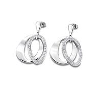 Lotus Style Ohrringe Edelstahl LS1672-4/1 Steine silber Ohrhänger D3JLS1672-4-1 Edelstahl Ohrschmuck für die Frau