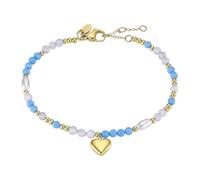 LOTUS Style Woman's Heart LS2553-2/3 Damen-Armband - vergoldeter Edelstahl mit Naturperlen 4 x 6 mm | 20 cm