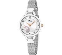 Lotus Mädchen Uhr Analog aus Edelstahl 316L Silber - Quarzwerk - Mineralglas hochresistent - 5 ATM wasserdicht 18862/2 - Junior Collection