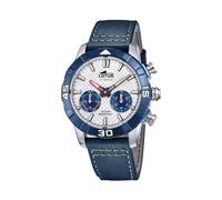 Lotus Hygenie Herren Hybrid-Smartwatch 18811/1 – Analoge Uhr, Connected, 10 ATM, Blau Leder