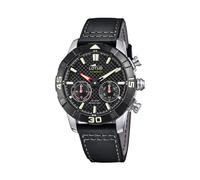 Lotus Armbanduhr Connected 18811/2 – Hybrid Smartwatch 45 mm, 10 ATM, Musiksteuerung, Schwarz Leder