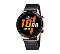 Lotus Herren Smartwatch 50025/1 – Schwarz, Edelstahlarmband, Ø 45 mm, 3 Bar