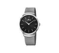 Lotus Watches Herren Analog Classic Quarz Uhr mit Edelstahl Armband 18493/3, Silber-Schwarz, Armband