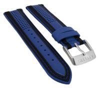Lotus Watches Uhrenarmband 22mm blau Lochmuster Leder 18592/2 18592
